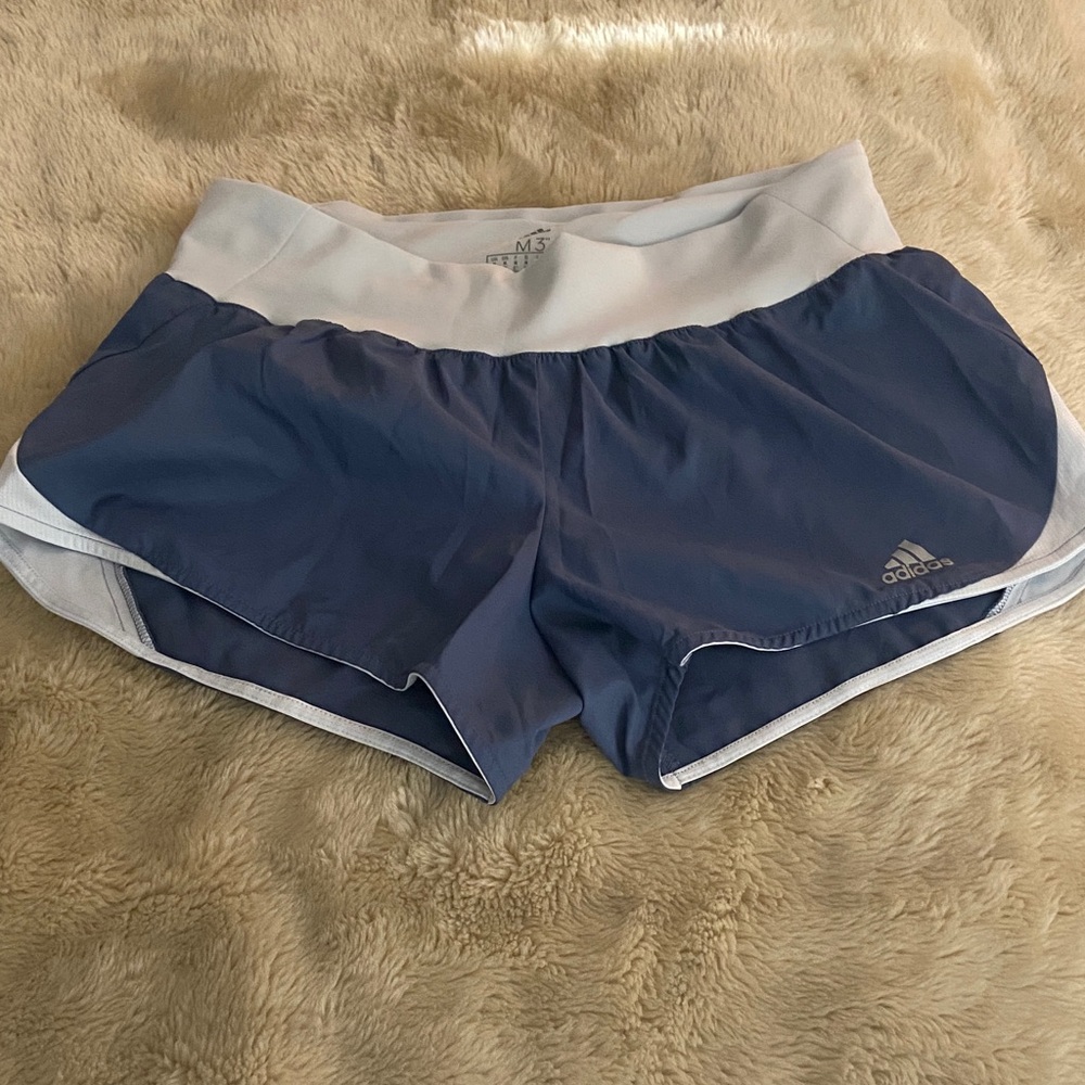 Adidas Women's Navy and Gray Athletic Shorts